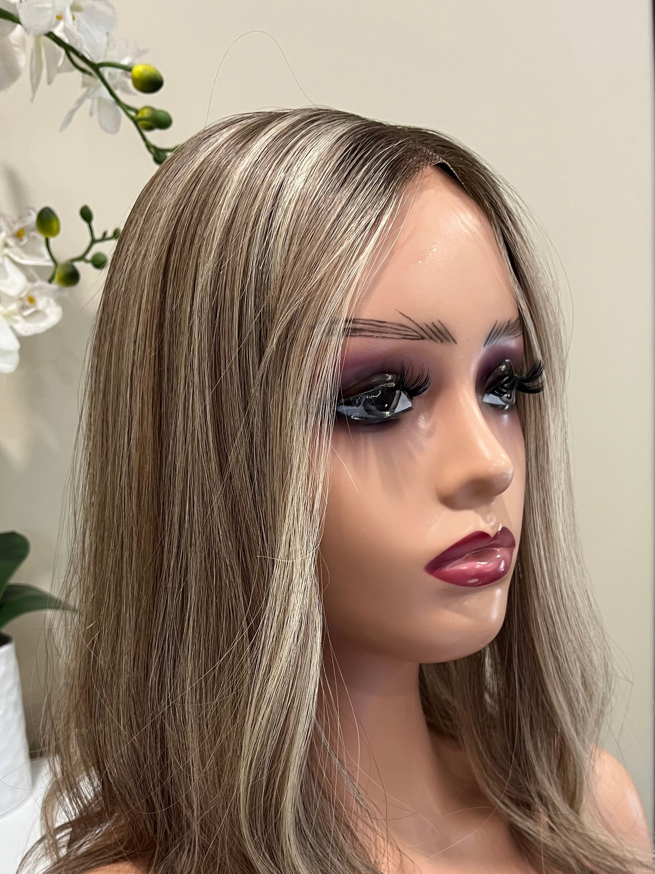 The AJ Seamless Human Hair Enhancer Beige Bronde 12 inches