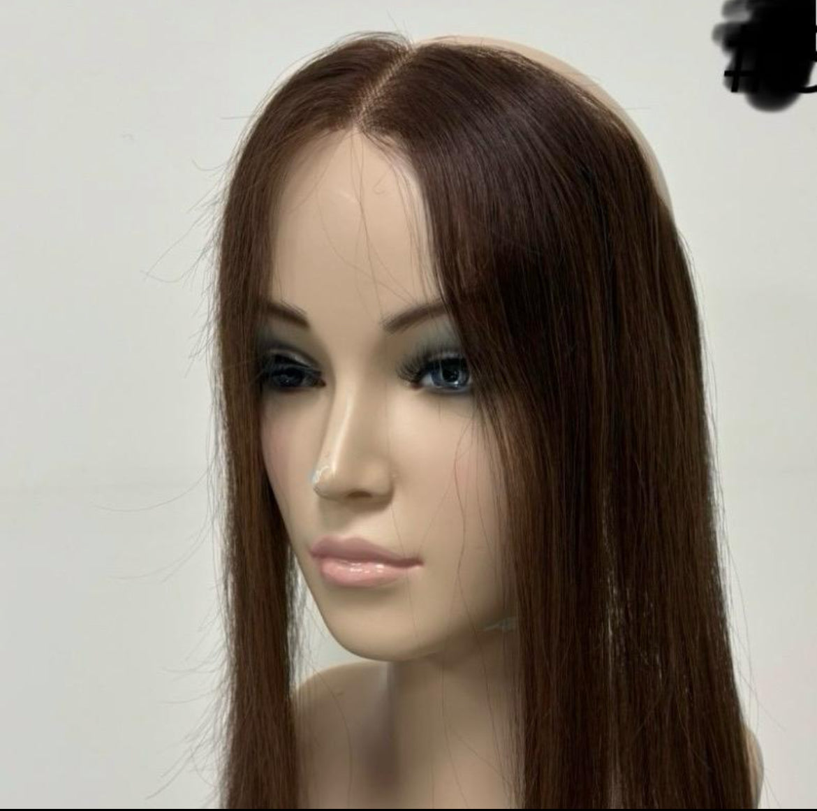 The AJ Hairline Human Hair Enhancer 14inch Spiced Brown