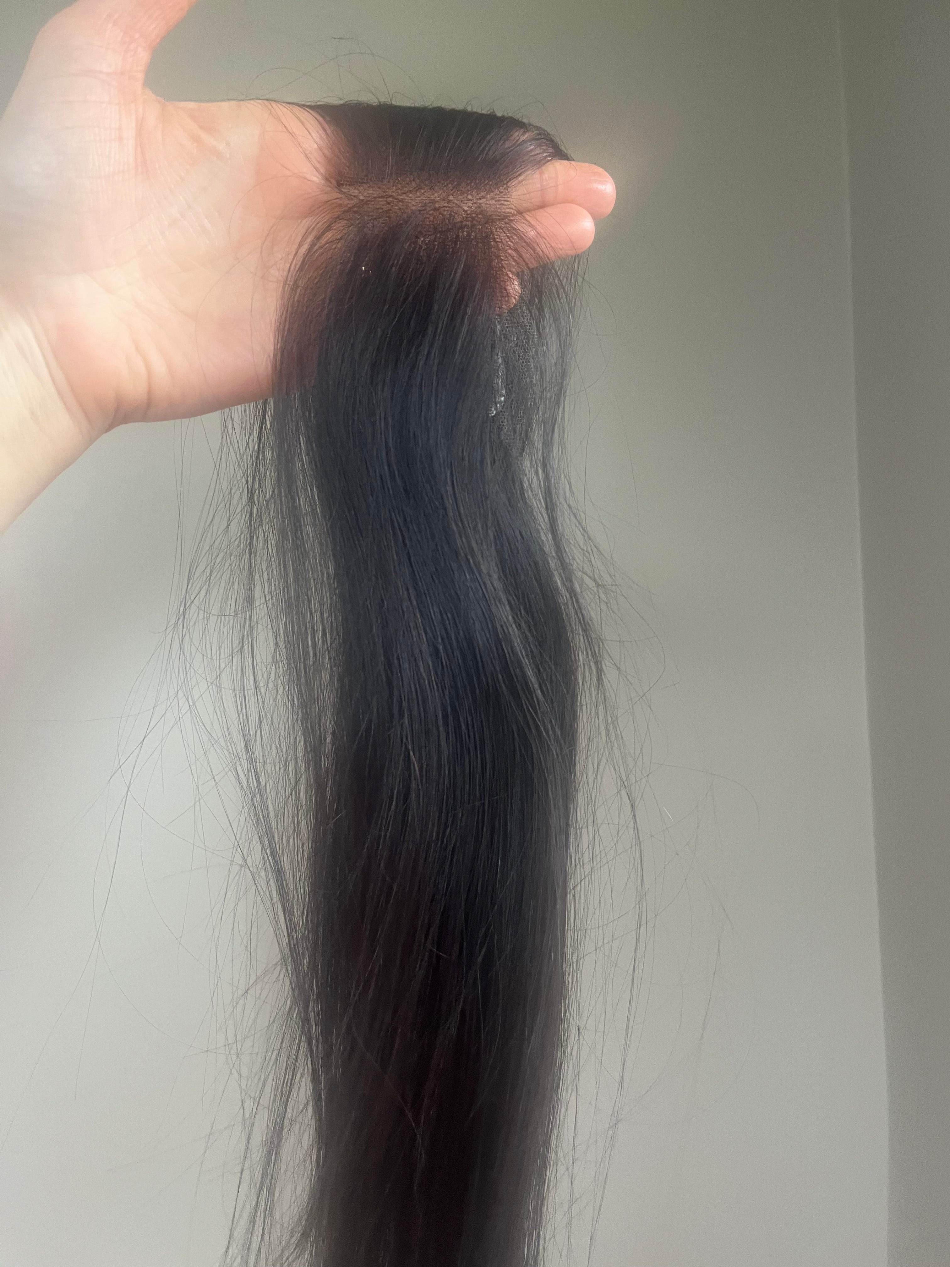 The AJ Hairline Human Hair Enhancer 12inch Midnight Brown