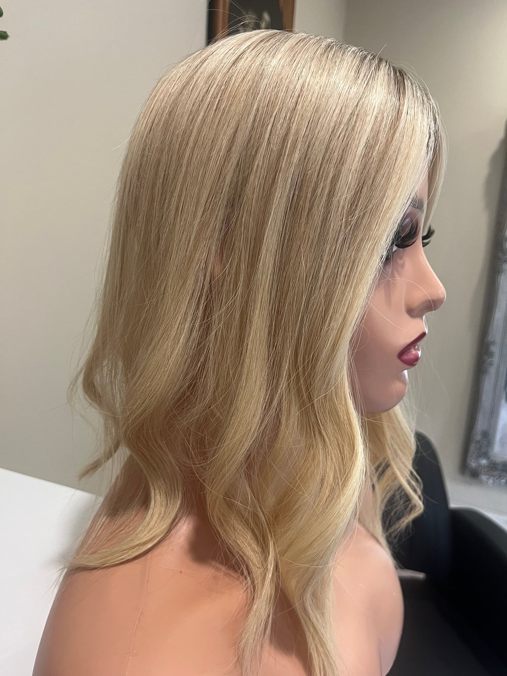 The AJ Ultra Lightweight Human Hair Enhancer 14inch Dark Blonde Root Melt