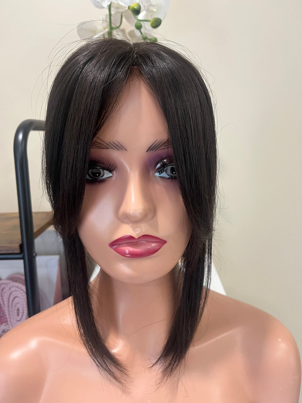 The AJ Frontal Human Hair Enhancer in Midnight Brown