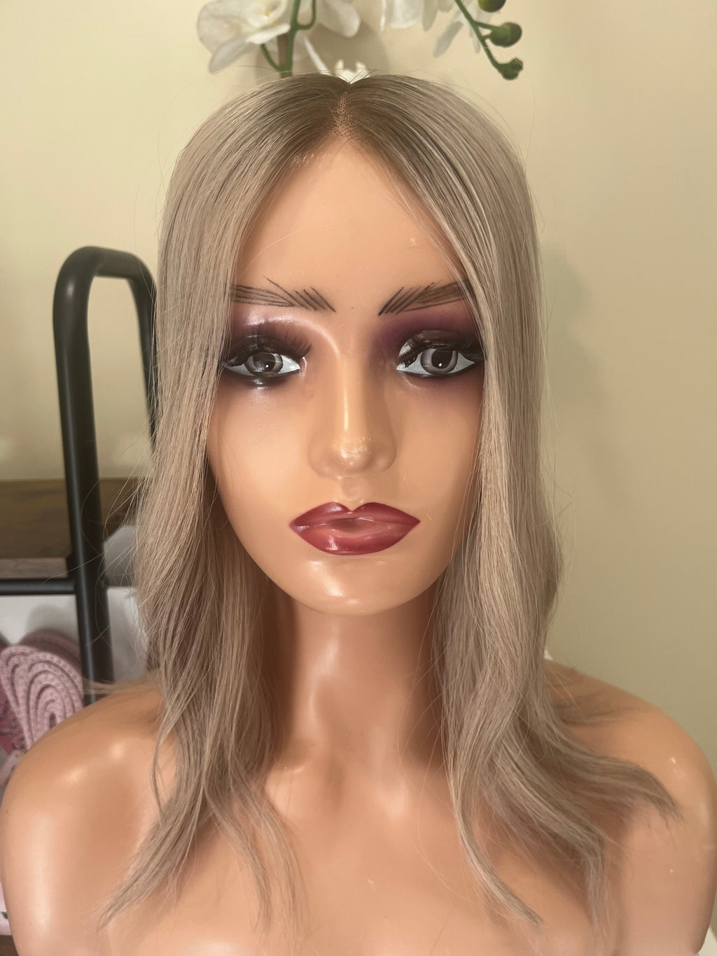 The AJ Seamless Human Hair Enhancer Rooted Cool Beige Blonde 14 inches
