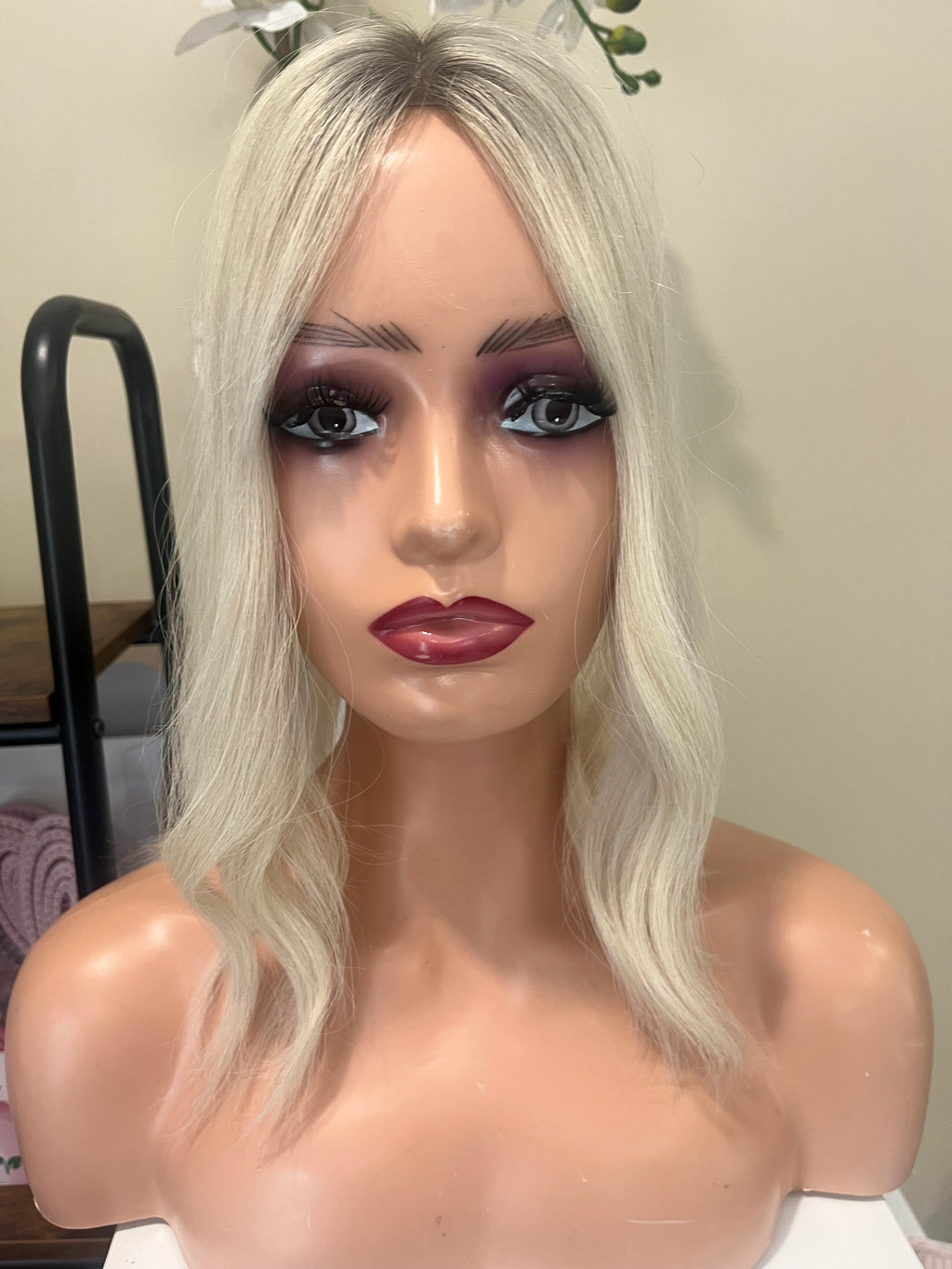 The AJ Ultra Lightweight Human Hair Enhancer 14inch Platinum Root Melt