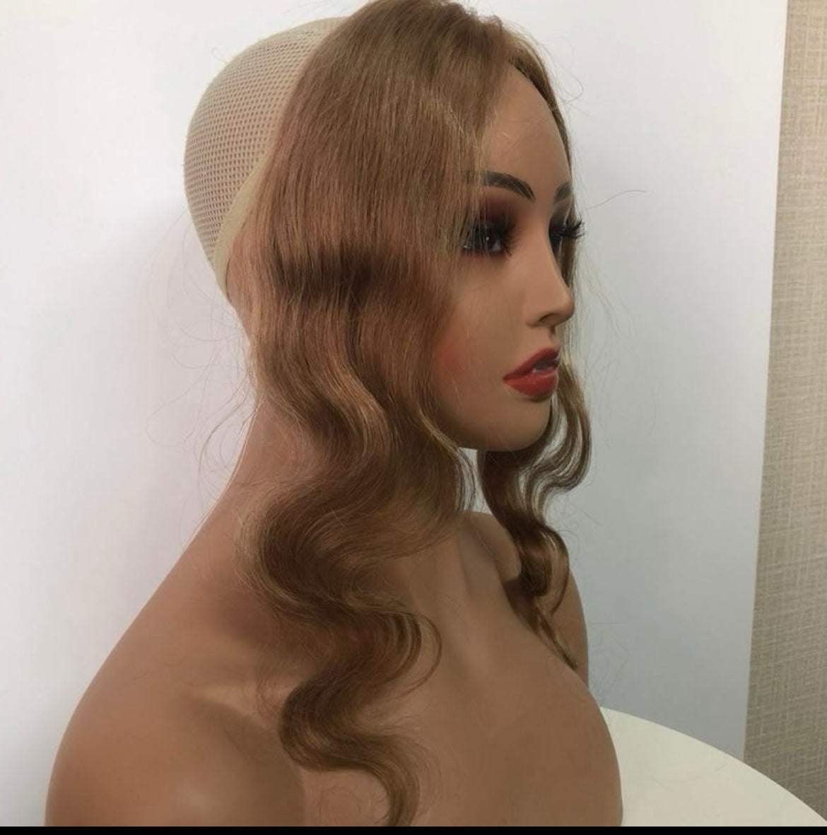 The AJ Hairline Human Hair Enhancer 14inch Luxe Dark Blonde