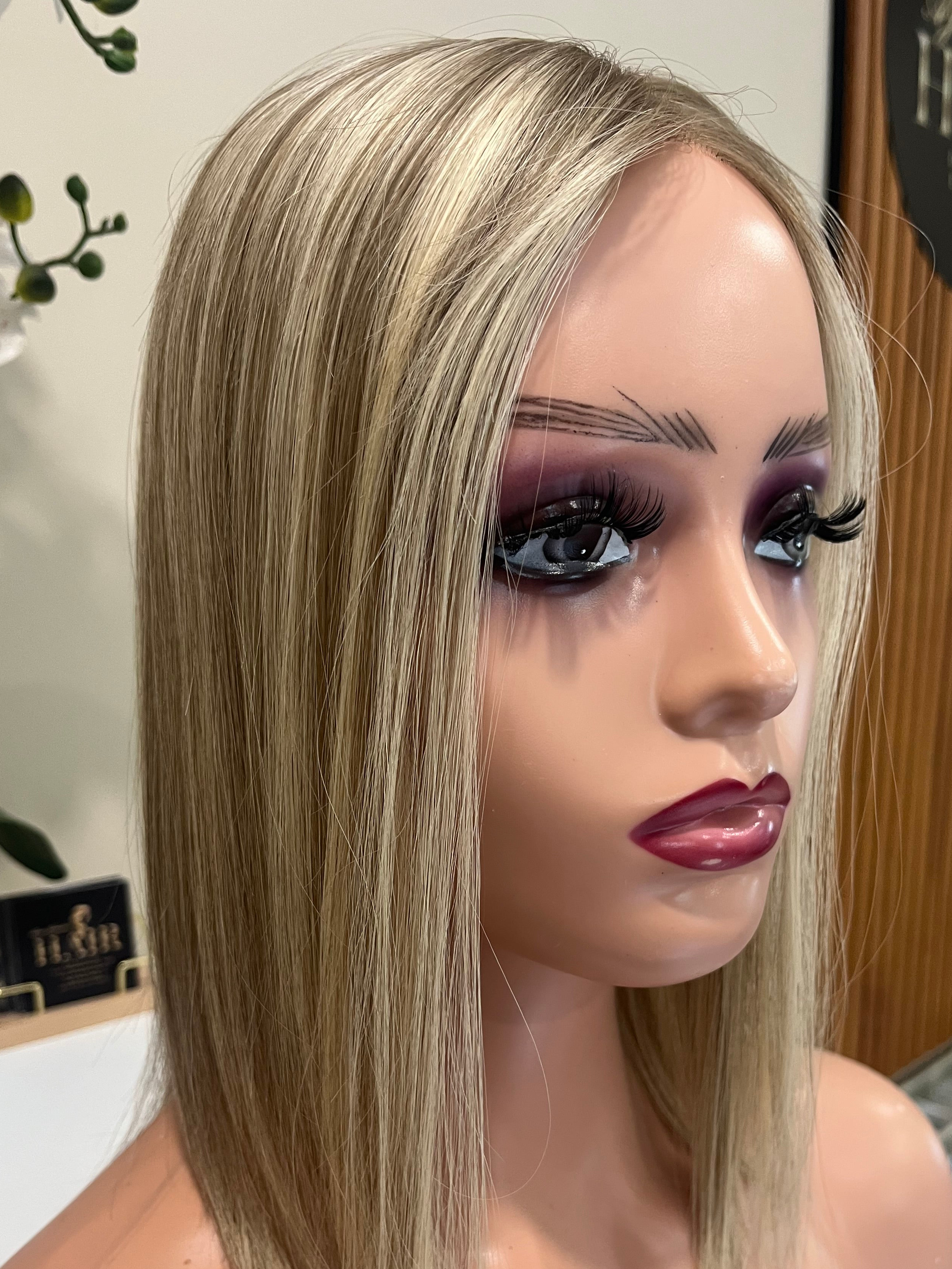 The AJ Seamless Human Hair Enhancer Rooted Ash Blonde 14 inches