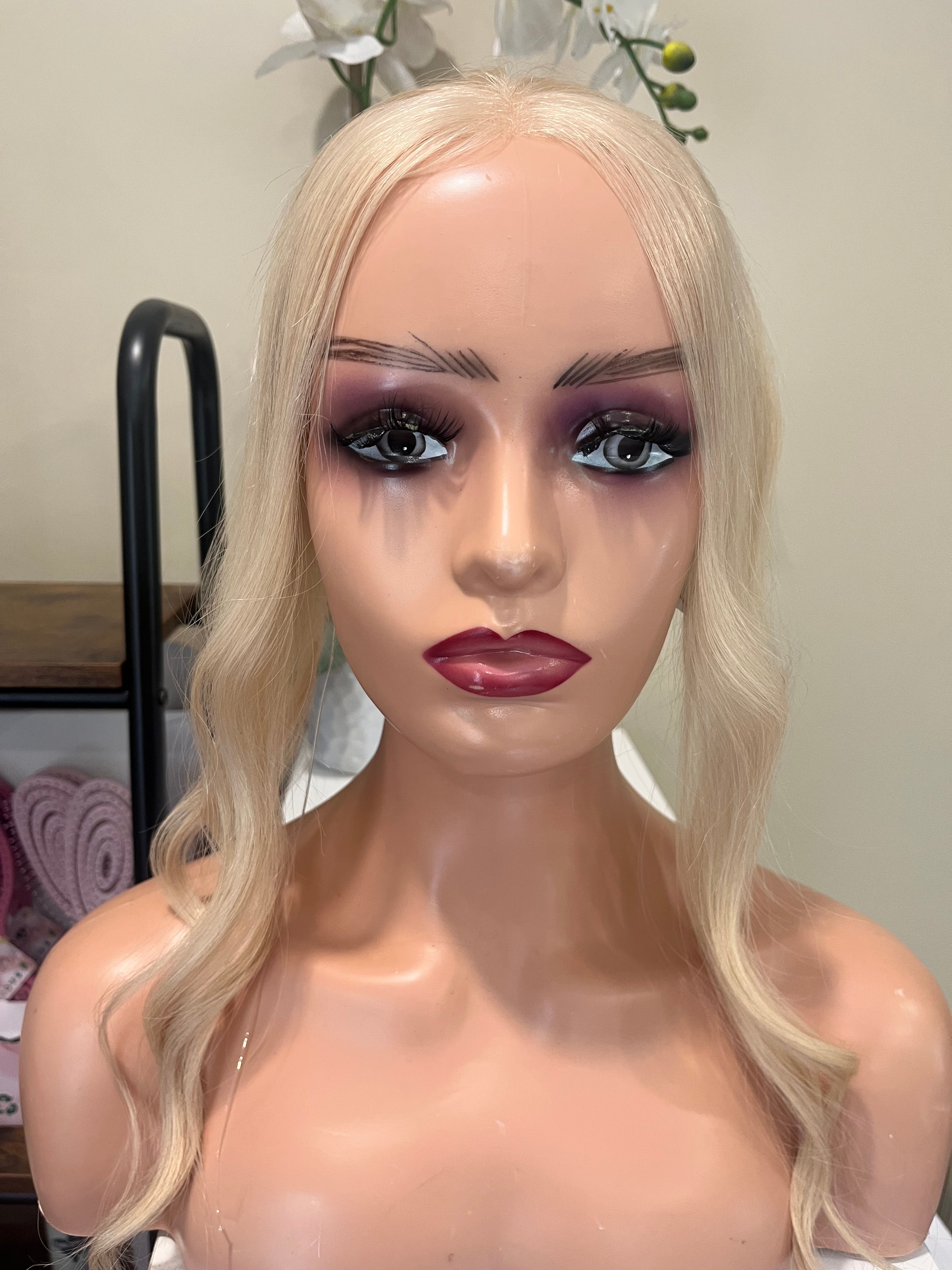 The AJ Hairline Human Hair Enhancer 14inch Luxe Light Blonde