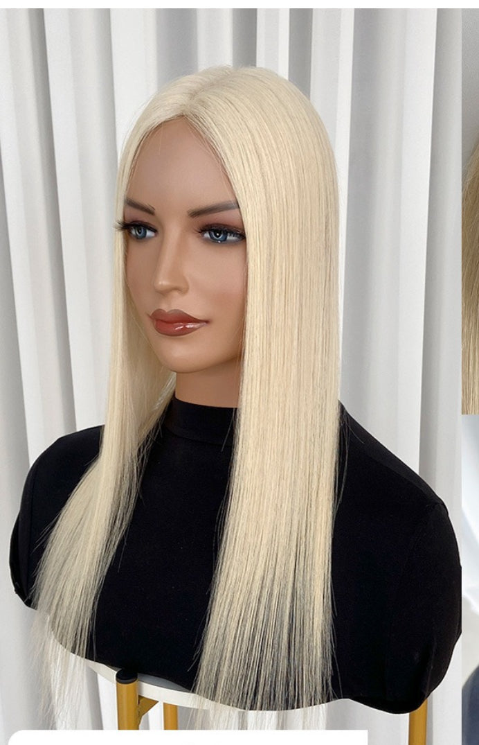 The AJ Ultra Lightweight Human Hair Enhancer 14inch Platinum Ice Blonde