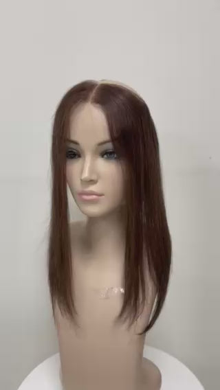The AJ Hairline Human Hair Enhancer 14inch Spiced Brown