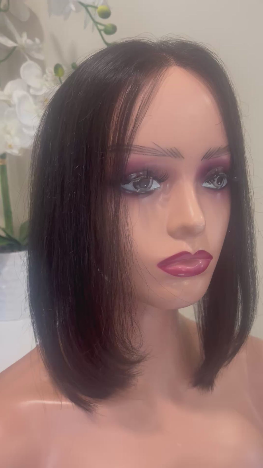 The AJ Hairline Human Hair Enhancer 12inch Midnight Brown