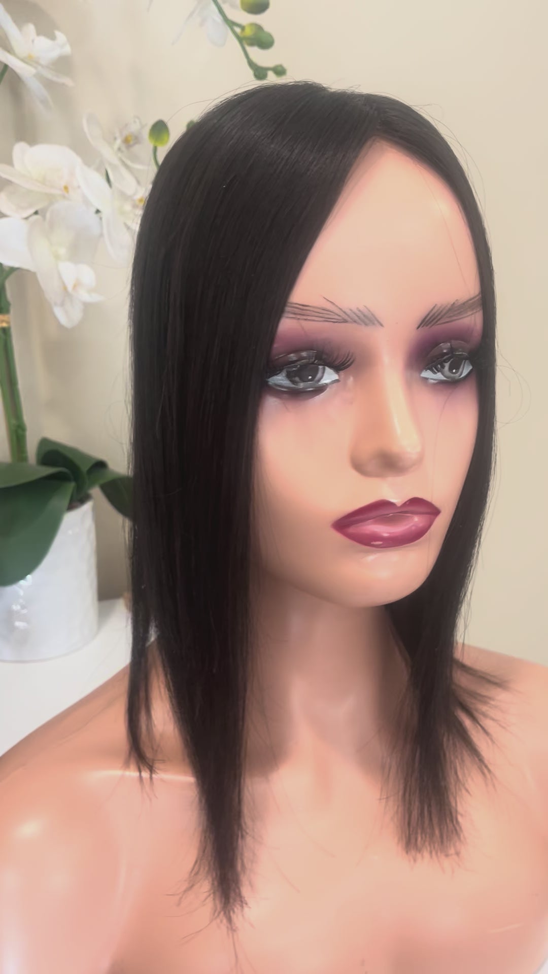 The AJ Ultra Lightweight Human Hair Enhancer 18inch in Midnight Brown