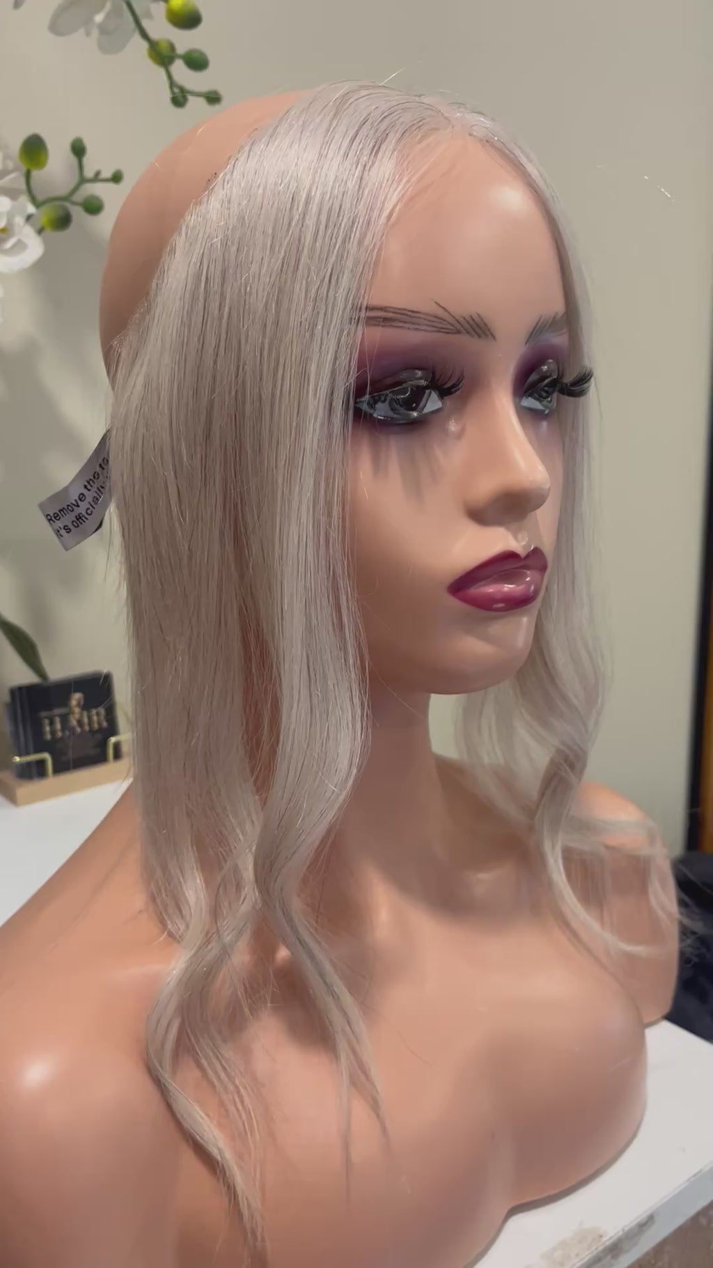 The AJ Hairline Human Hair Enhancer 12inch Iced Pearl