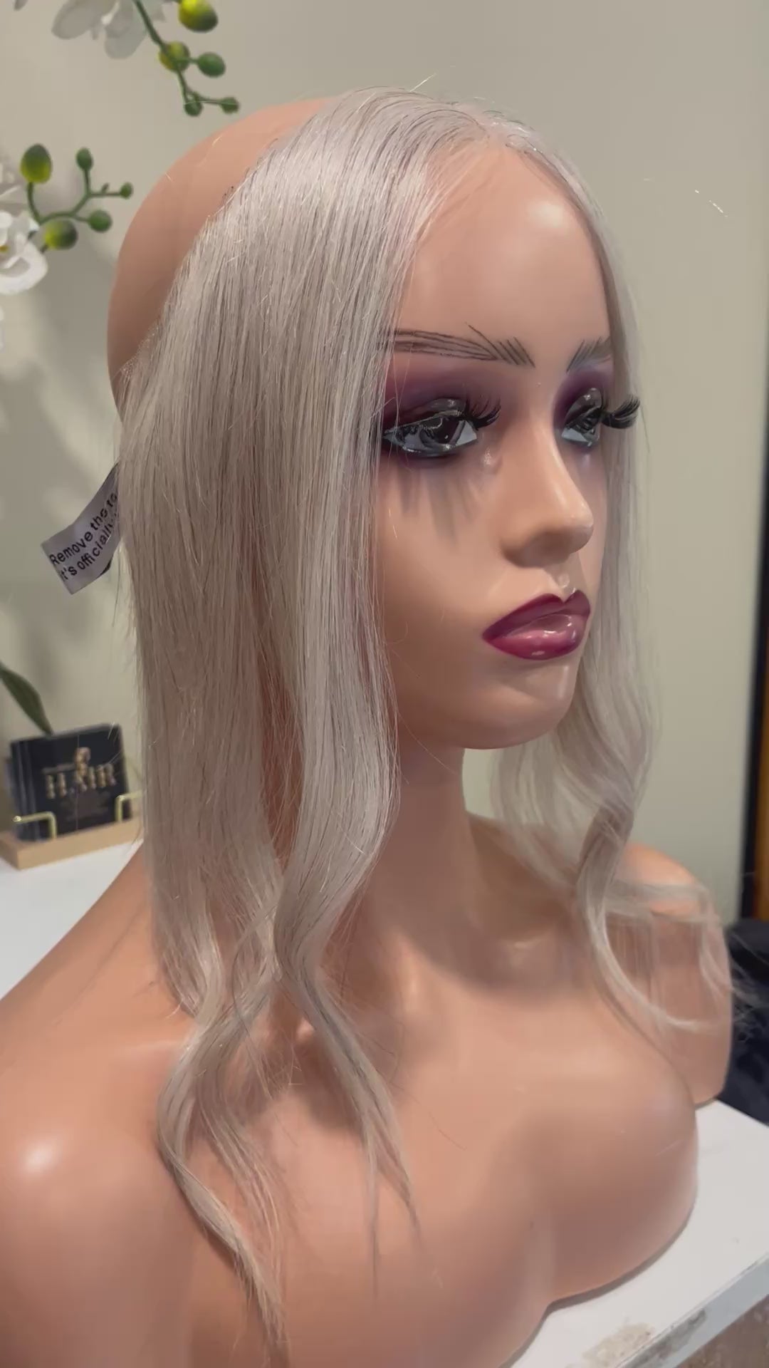 The AJ Hairline Human Hair Enhancer 12inch Iced Pearl