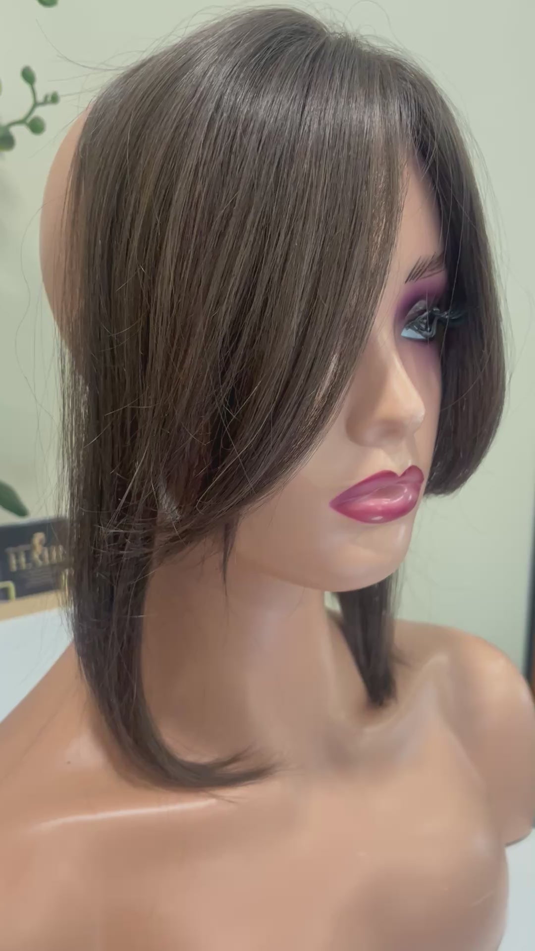 The AJ Frontal Human Hair Enhancer in Velvet Brown