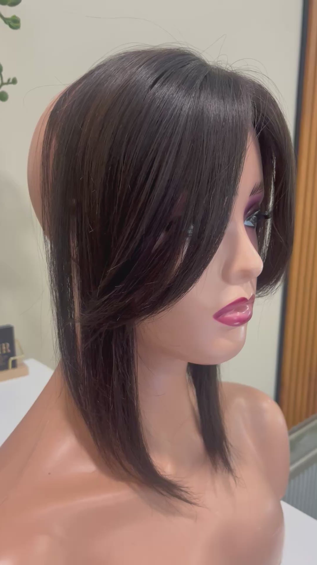 The AJ Frontal Human Hair Enhancer in Midnight Brown